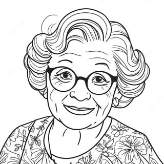 Pagina da colorare della nonna | pagina da colorare Nonna