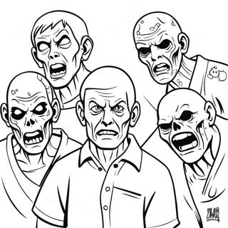 Pagina da Colorare Poster del Film Zombies 3 | pagina da colorare Zombies 3