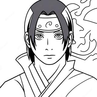 Pagina da Colorare di Itachi Uchiha | pagina da colorare Itachi