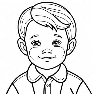 Pagina da Colorare del Bambino Sicuro di Sé | pagina da colorare Autostima