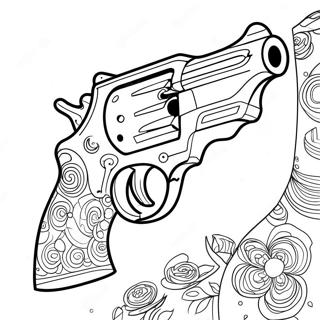 Pagina da Colorare della Pistola | pagina da colorare Fucile