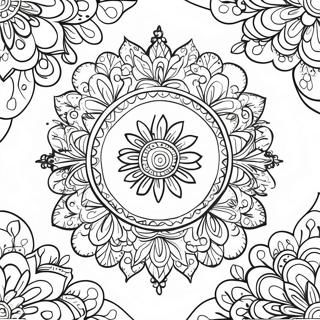 Pagina da Colorare del Rangoli | pagina da colorare Rangoli