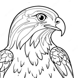 Pagina da Colorare di un Falco | pagina da colorare Falco
