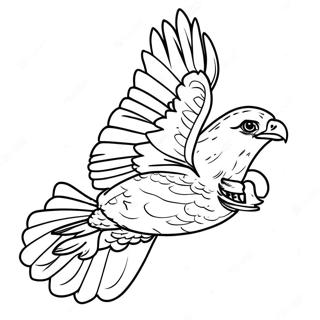 Falco Maestoso in Volo Pagina da Colorare | pagina da colorare Falco