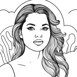 Pagina da Colorare di Selena | pagina da colorare Selena