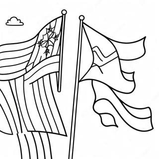 Pagina da Colorare delle Bandiera Colorate del Paese | pagina da colorare Campagna