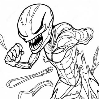 Pagina da Colorare di Carnage in Azione | pagina da colorare Carnage