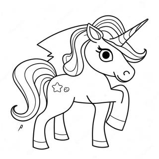 Pagina da colorare dell'unicorno magico | pagina da colorare Magico