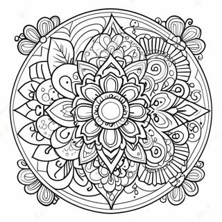 Pagina da Colorare di Mandala Soddisfacente | pagina da colorare Soddisfacente