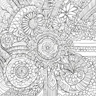Pagina da Colorare di Schemi Geometrici Intricati | pagina da colorare Soddisfacente