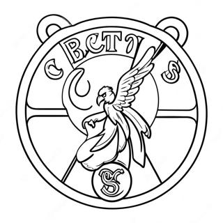 Pagina da Colorare del Logo dei Celtics | pagina da colorare Celtics