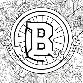Pagina da Colorare del Logo dei Bruins | pagina da colorare Bruins