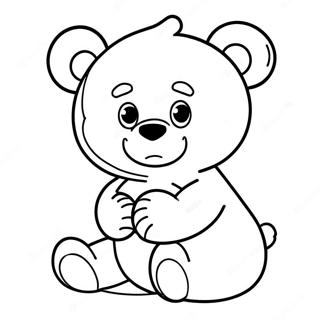 Pagina da Colorare del Carino Orso dei Bruins | pagina da colorare Bruins