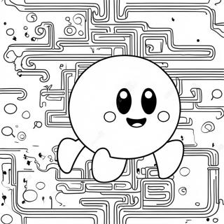 Pagina da Colorare di Pacman Classico | pagina da colorare Pacman