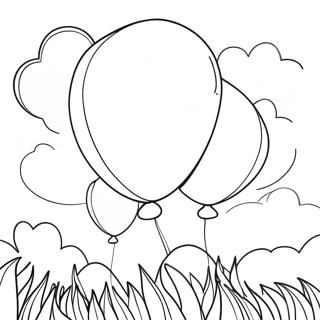 Pagina da Colorare di Palloncini Colorati | pagina da colorare Palla