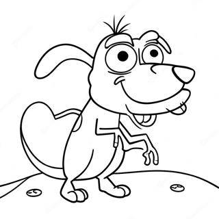 Pagina da Colorare di Coraggio il Cane Codardo | pagina da colorare Courage il Cane Codardo
