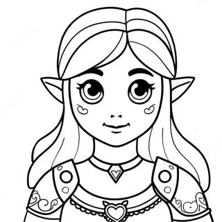 Pagina da Colorare di Zelda | pagina da colorare Zelda