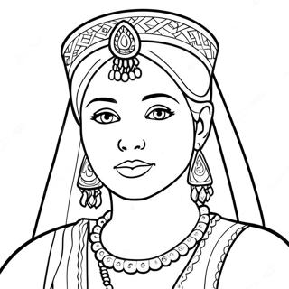 Pagina da Colorare di Esther | pagina da colorare Esther