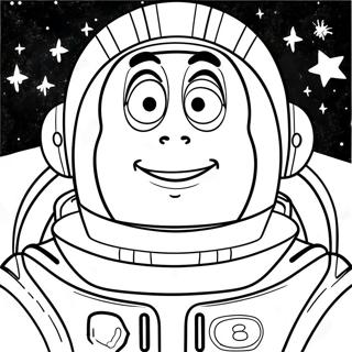 Pagina da Colorare di Buzz Lightyear nello Spazio | pagina da colorare Buzz Lightyear