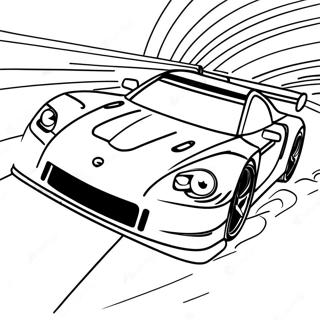 Pagina da Colorare GTR in Gara su Pista | pagina da colorare GTR