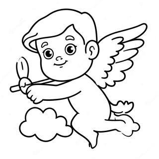 Pagina da colorare di Cupido | pagina da colorare Cupido