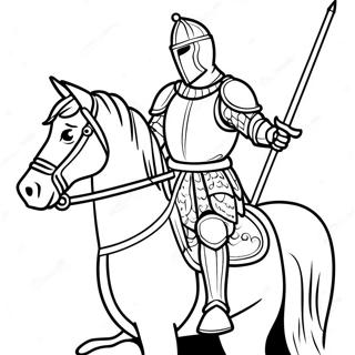 Pagina da Colorare di Cavaliere | pagina da colorare Cavaliere