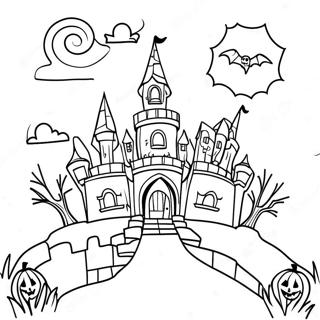 Città di Halloween Pagine da Colorare