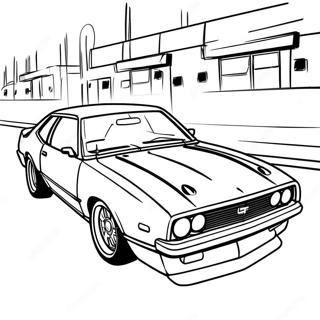 Pagina da Colorare di un'Auto JDM | pagina da colorare Auto JDM