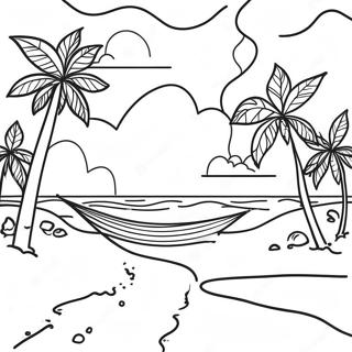 Pagina da Colorare della Spiaggia Soleggiata della Florida | pagina da colorare Florida
