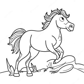 Pagina da Colorare di Bronco | pagina da colorare Bronco