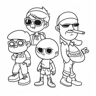 Pagina da colorare dei personaggi Brozone cool | pagina da colorare Brozone