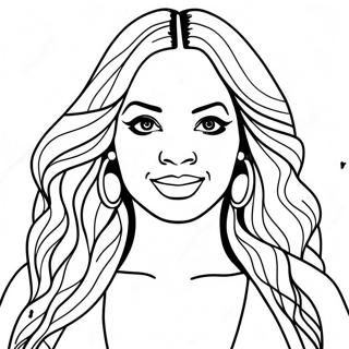 Pagina da colorare di Beyonce | pagina da colorare Beyonce