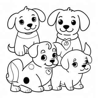 Pagina da colorare dei simpatici cani di Pupstruction | pagina da colorare Pupstruction