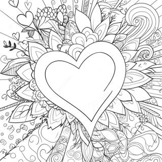 Pagina da colorare cuori | pagina da colorare Cuori