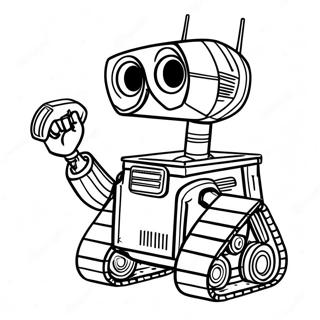 Pagina da colorare di Wall E | pagina da colorare Wall E