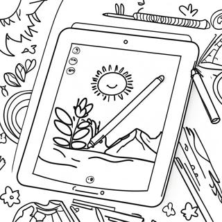 Pagina da Colorare iPad per Bambini | pagina da colorare iPad