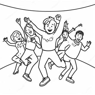 Pagina da Colorare Festa di Danza Wiggles | pagina da colorare Wiggles