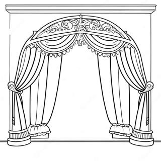 Pagina da Colorare Palco del Teatro | pagina da colorare Teatro