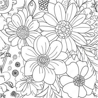 Estetica dei Fiori Pagine da Colorare