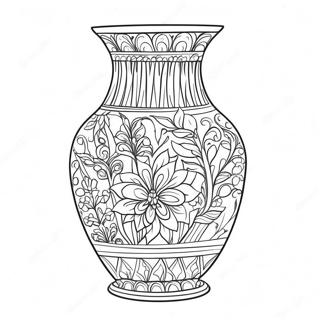 Pagina da Colorare di un Vaso | pagina da colorare Vaso
