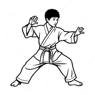 Pagina da Colorare Karate Kid | pagina da colorare Karate