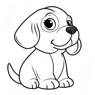 Pagina da Colorare Cucciolo di Beagle Carino | pagina da colorare Beagle