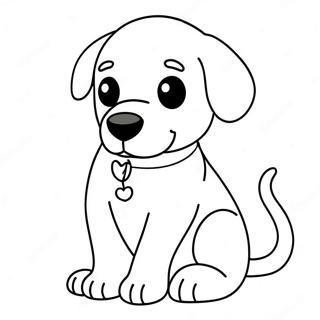 Cucciolo Realistico Facile Pagine da Colorare