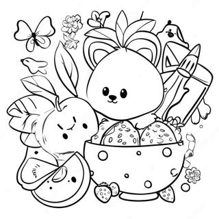 Pagina da Colorare Collage per Bambini | pagina da colorare Collage
