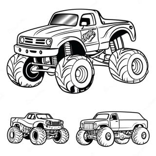 Pagina da Colorare dei Camion dei Mostri Colorati | pagina da colorare Monster Jam