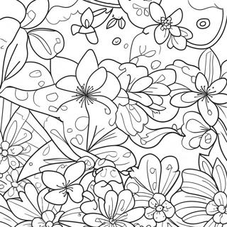 Pagina da Colorare con Fiori di Sakura | pagina da colorare Sakura