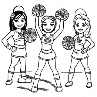Pagina da Colorare Cheerleaders 49ers | pagina da colorare 49ers