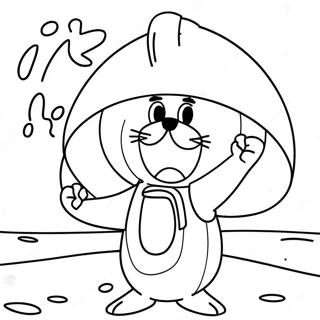 Pagina da Colorare di Sandy Cheeks | pagina da colorare Sandy Cheeks