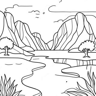 Pagina da Colorare Paesaggio Ispiratore e Speranzoso | pagina da colorare Speranza