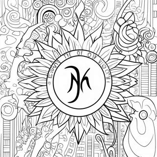 Pagina da Colorare del Logo di Death Note | pagina da colorare Death Note